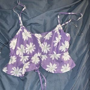 Purple crop top